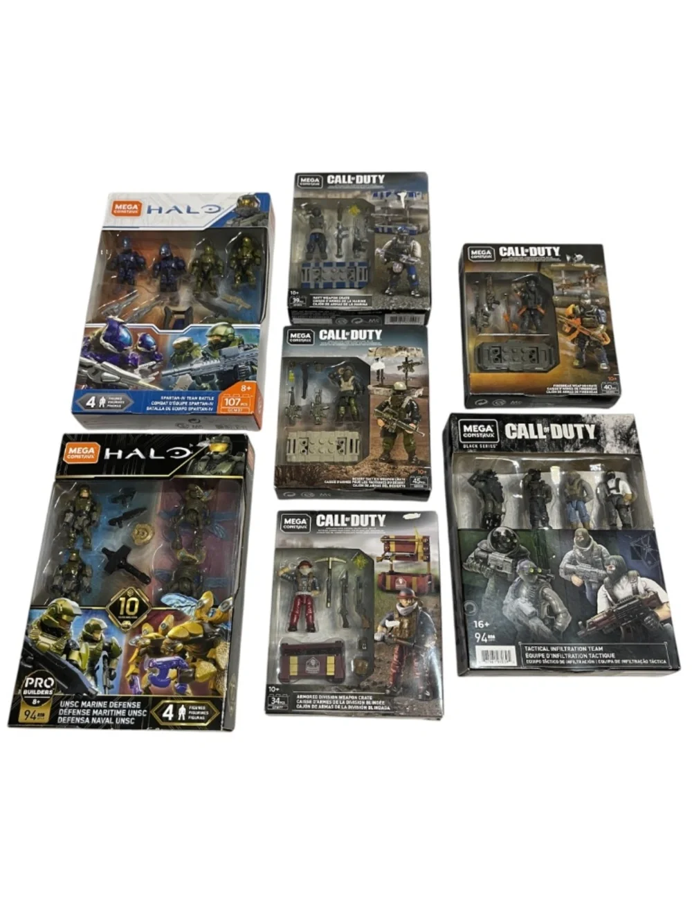 New Halo Mega Construx & Call Of Duty Lot Set of 7 in Box